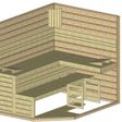 Foto von Azalp Eck-Massivsauna Eva Optic 180x230 cm, 45 mm