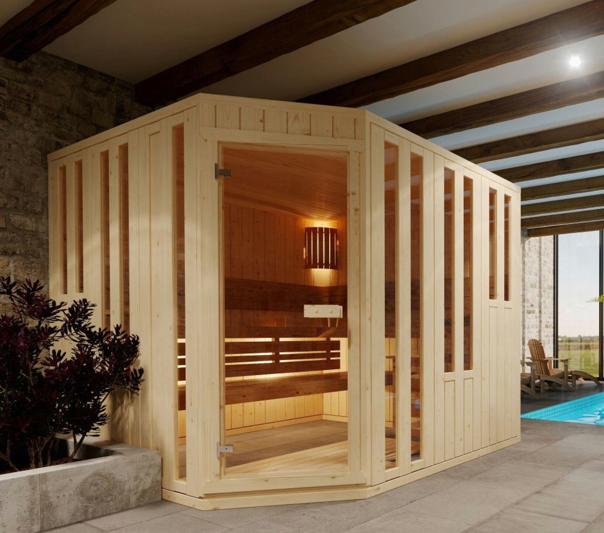 Foto der Azalp Eck-Massive Sauna Nurkka