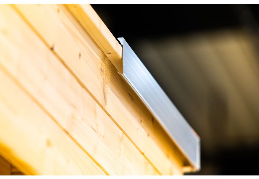 Interflex Aluminium Dachleistenset für 2556 - Silber* Foto von Interflex Aluminium Dachleistenset für 2556 - Silber*