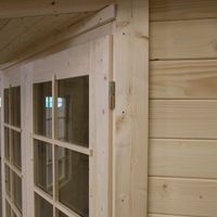 Foto der Interflex Blockhütte mit terrasse 4355 Z Plus