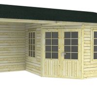 Foto der Interflex Blockhütte mit terrasse 4355 Z Plus