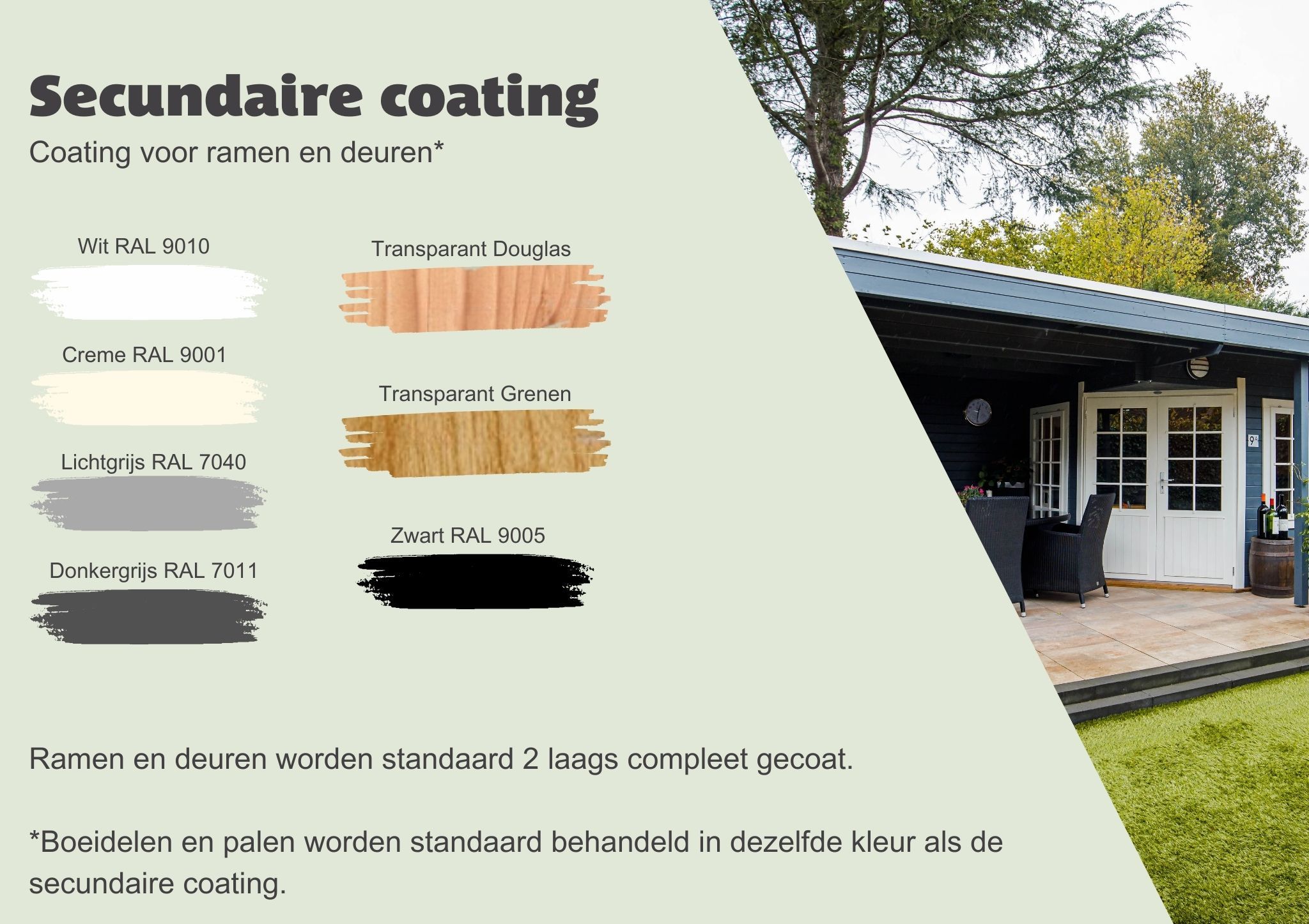 Foto van Interflex blokhut met overkapping 4355 Z Plus - exterieur gecoat