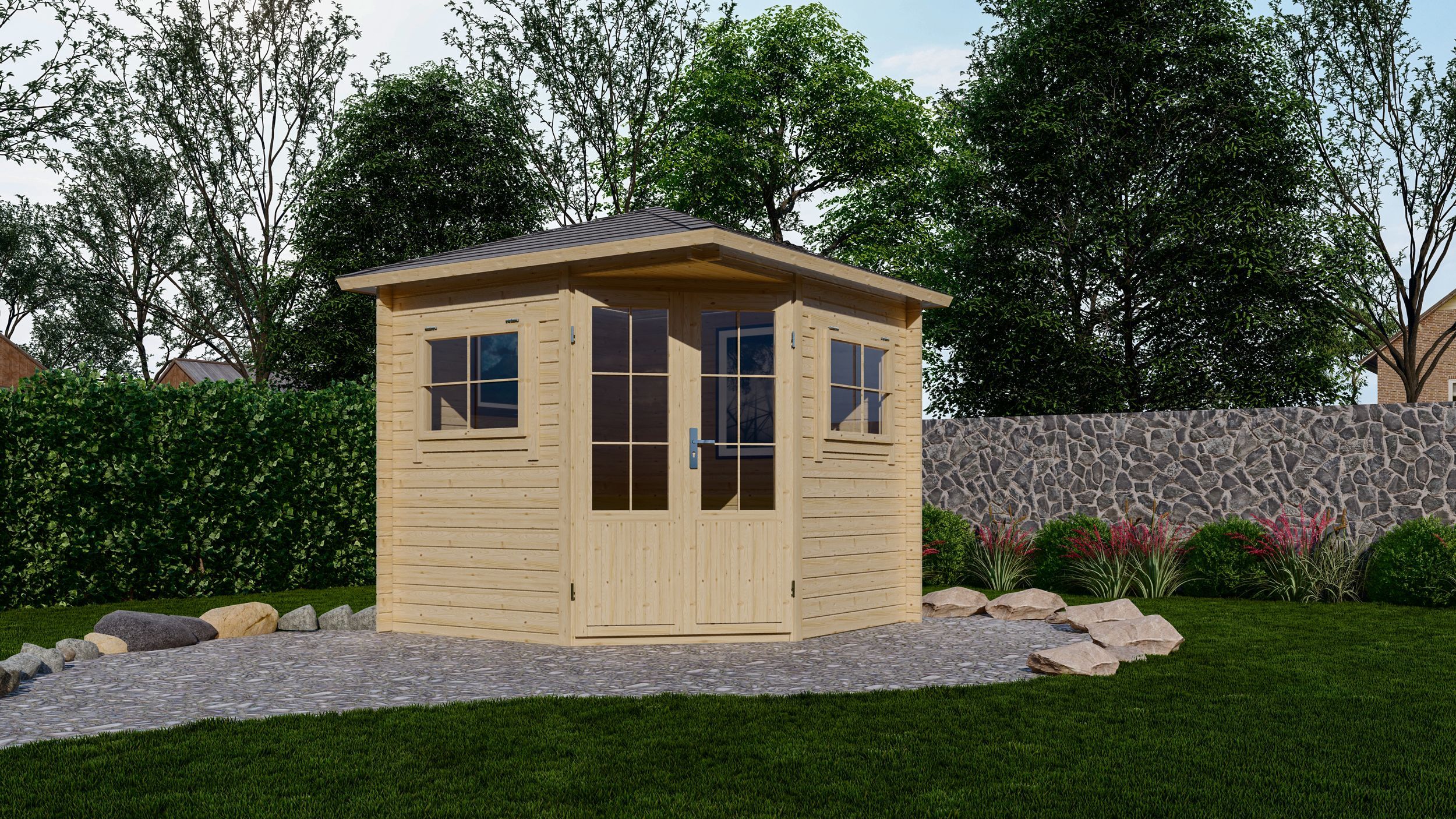 Foto der Interflex Blockhütte 2555 Plus