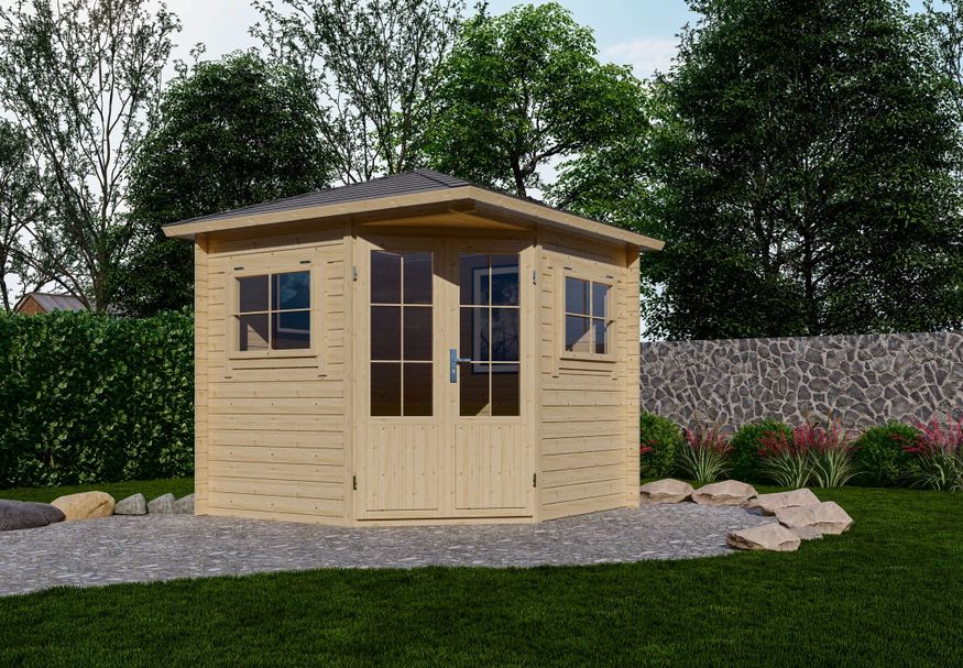 Interflex Blockhütte 2555 Plus Foto von Interflex Blockhütte 2555 Plus