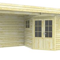 Foto der Interflex Blockhütte mit terrasse 2556 Z Plus - gestrichen