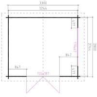 Foto van Interflex blokhut 3530 K - geïmpregneerd
