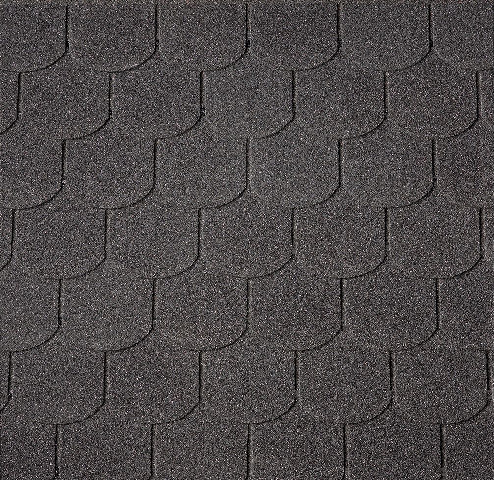 Foto van Interflex beverstaart shingles 3m² - zwart