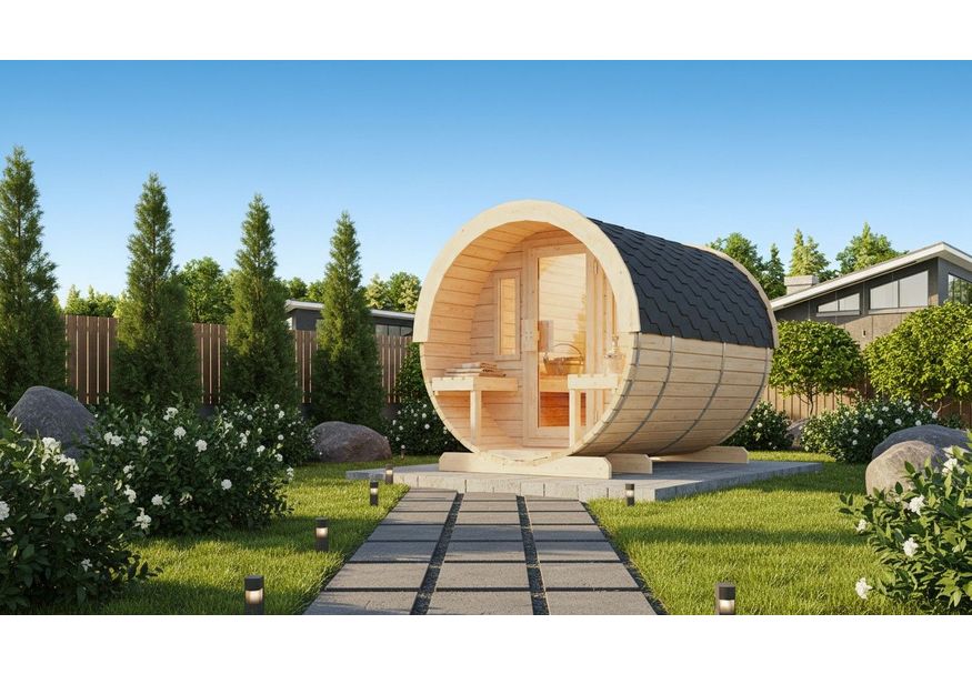 Foto van Ilogreen barrelsauna Max 205x250 cm