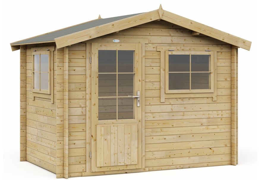 Interflex Blockhütte 3020 - Imprägniert Foto von Interflex Blockhütte 3020 - Imprägniert