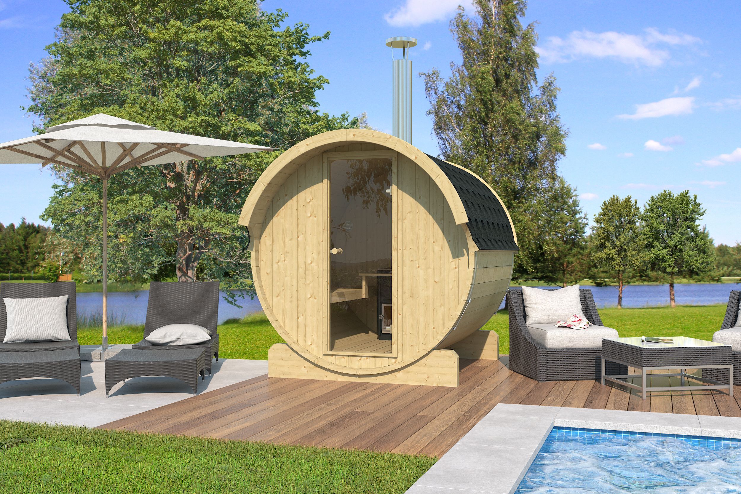 Foto van Interflex barrelsauna 2.2