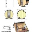 Foto van Interflex barrelsauna 2.2