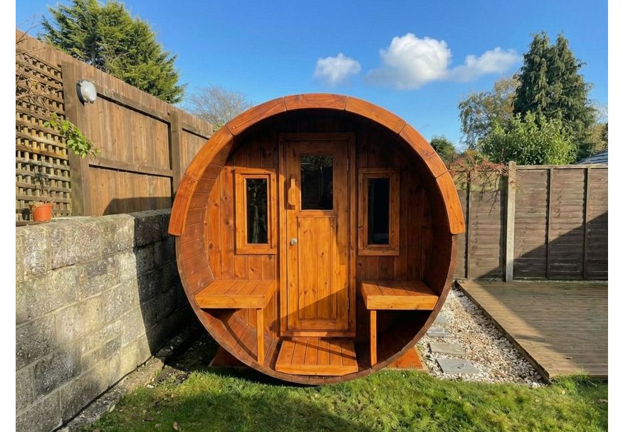 Foto van Interflex barrelsauna 2.5 - thermowood