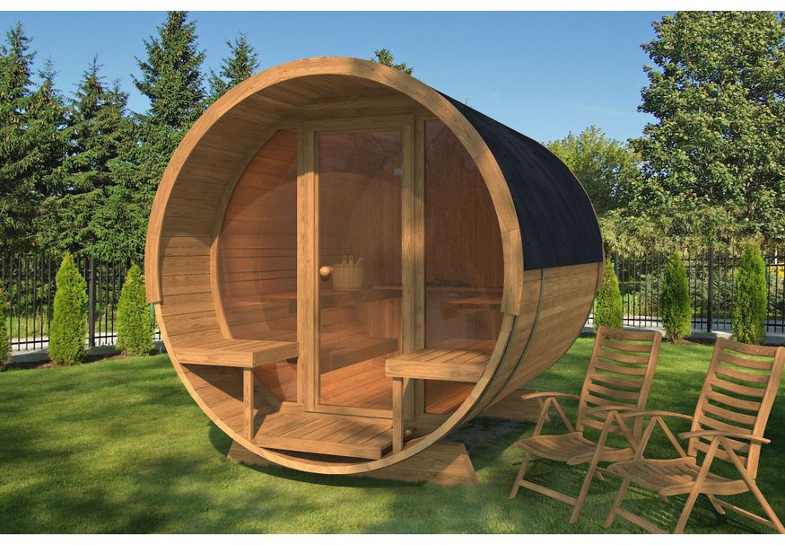 Foto van Interflex barrelsauna Deluxe 2.8 - thermowood