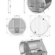 Foto van Interflex barrelsauna Deluxe 2.8 - thermowood