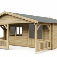 Foto van Interflex blokhut met veranda 5x4+2