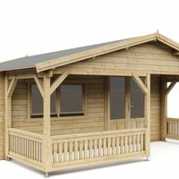 Foto van Interflex blokhut met veranda 5x4+2