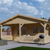 Foto van Interflex blokhut met veranda 5x4+2