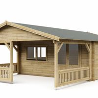 Foto van Interflex blokhut met veranda 5x4+3