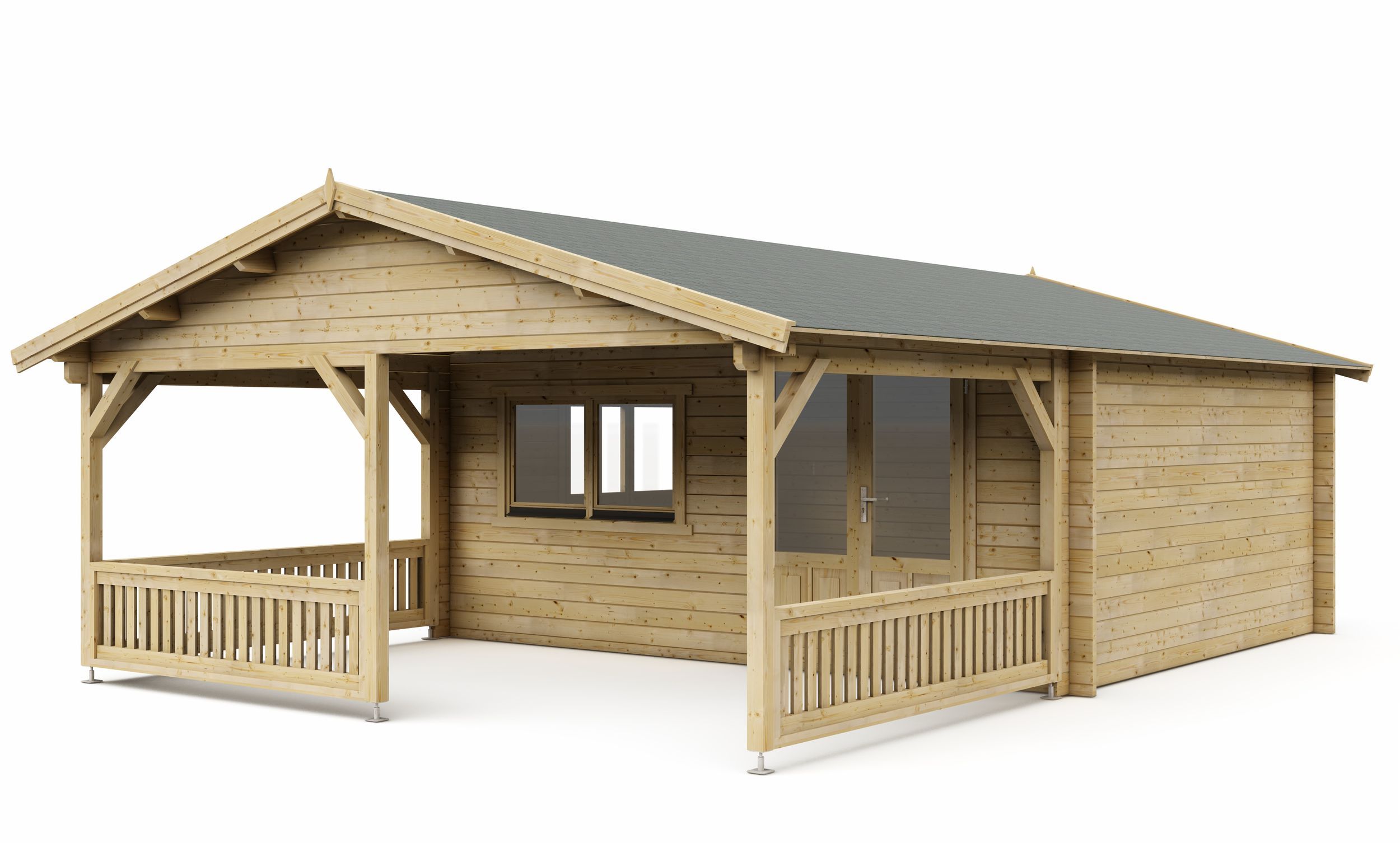 Foto van Interflex blokhut met veranda 5x4+3