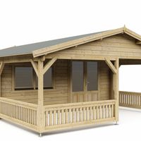 Foto van Interflex blokhut met veranda 5x4+3