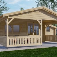 Foto van Interflex blokhut met veranda 5x4+3 Z