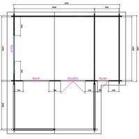 Foto van Interflex blokhut met veranda 5x4+3 Z