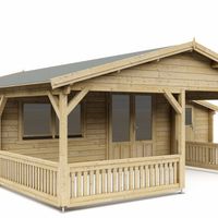Foto van Interflex blokhut met veranda 5x4+3 Z