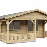 Foto van Interflex blokhut met veranda 5x5+2