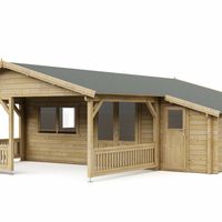 Foto van Interflex blokhut met veranda 5x5+3 Z