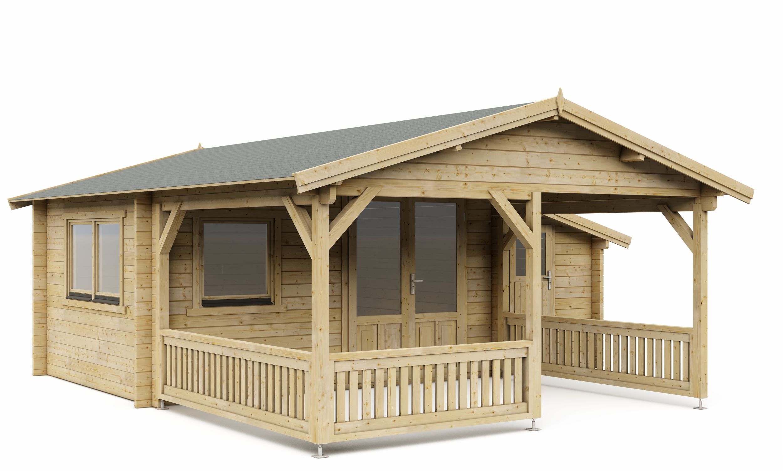 Foto van Interflex Blokhut 4x3+3 Z - Geïmpregneerd