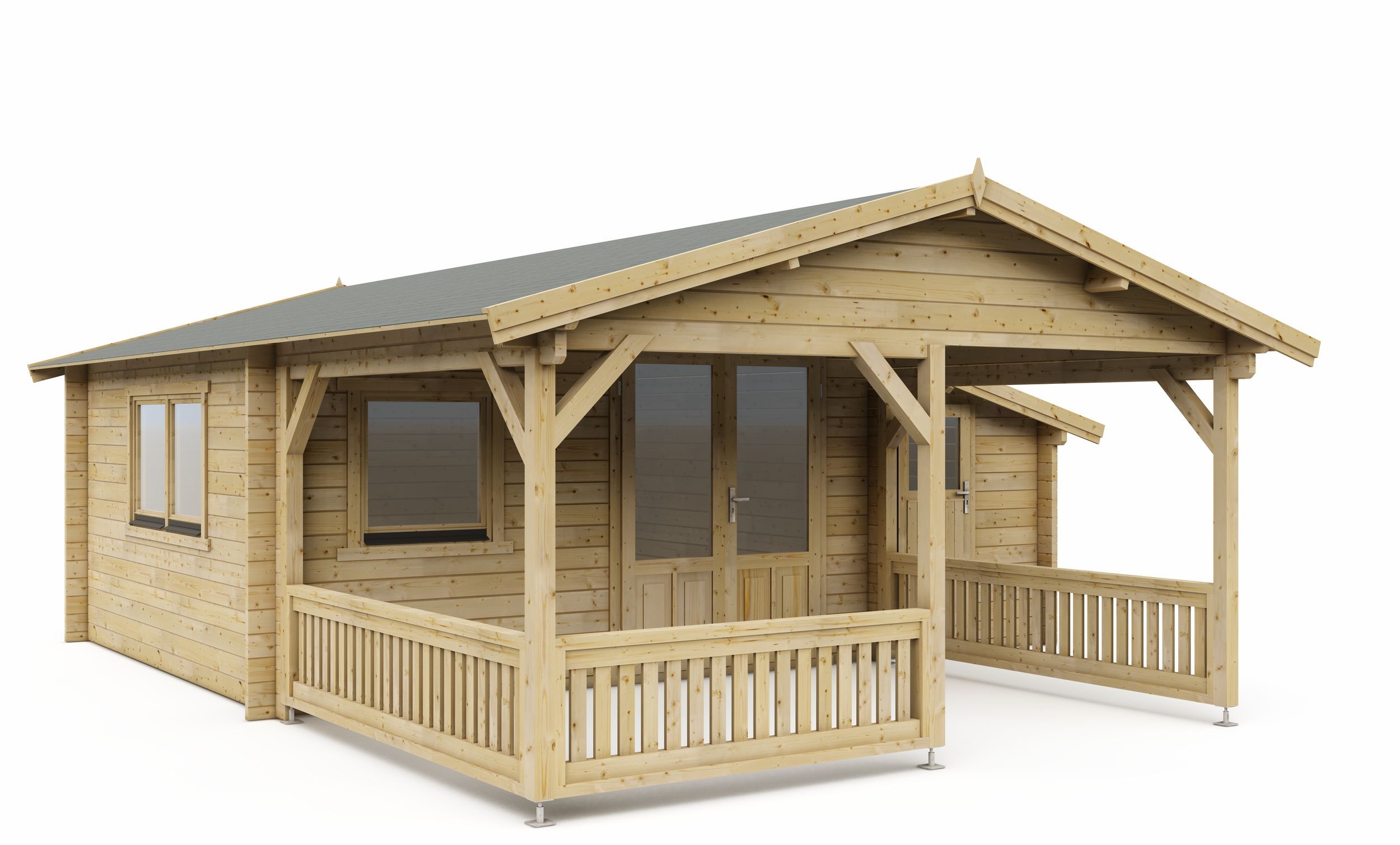 Foto van Interflex Blokhut 4x4+3 Z - Geïmpregneerd