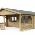 Foto von Interflex Blockhütte mit Terrasse 5x4+3 - Imprägniert