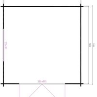 Foto van Interflex blokhut 5x5 - geïmpregneerd