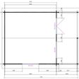Foto van Interflex blokhut met veranda 5x5+2 - geïmpregneerd