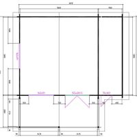 Foto van Interflex blokhut met veranda 5x5+2 Z - geïmpregneerd