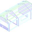Foto von Interflex Blockhütte Krüppelwalmdach W4x3+3A