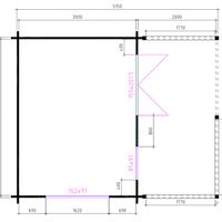 Foto van Interflex blokhut 4x3+2 - geverfd