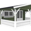 Foto van Interflex blokhut met veranda 5x4+2 - exterieur gecoat