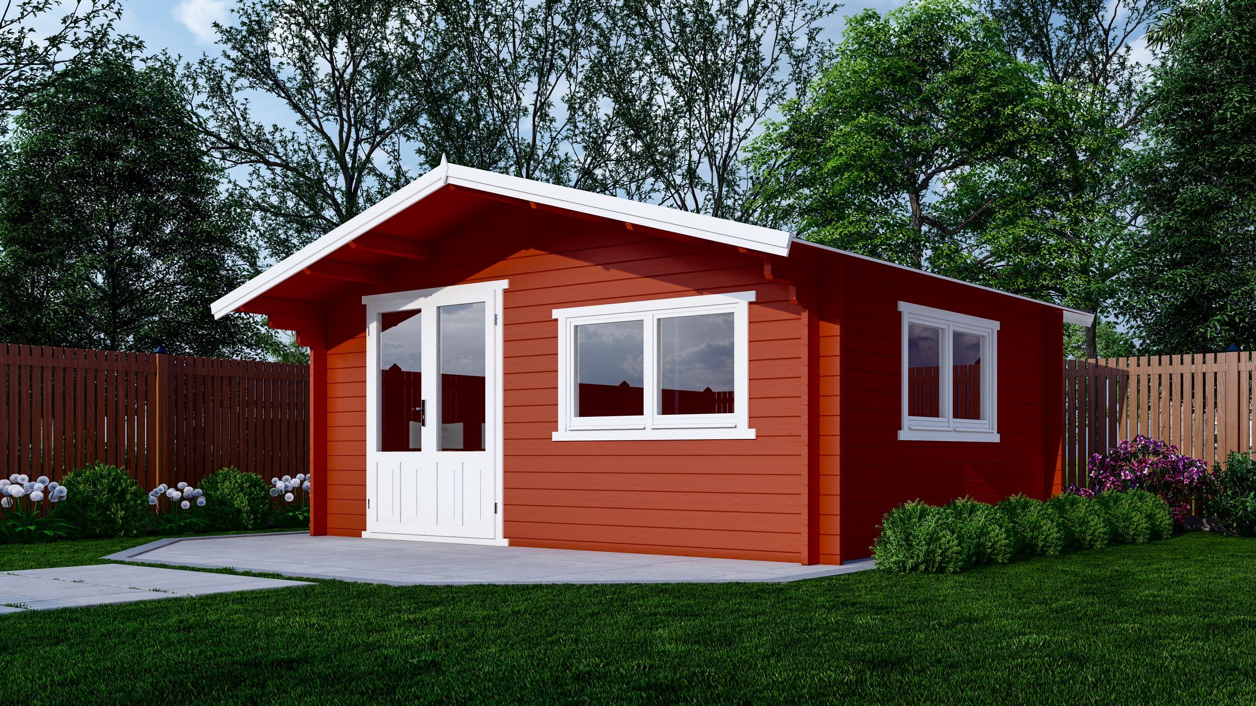 Foto van Interflex Blokhut 5x4 - Geverfd