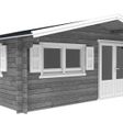 Foto van Interflex blokhut 5x5 - exterieur gecoat