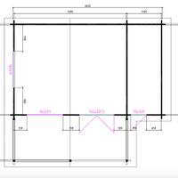 Foto van Interflex blokhut met veranda 5x4+2 Z - geverfd