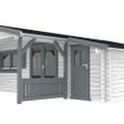 Foto van Interflex blokhut met veranda 5x4+2 Z - exterieur gecoat