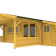 Foto van Interflex blokhut met veranda 5x5+3 Z - exterieur gecoat
