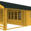Foto van Interflex blokhut wolfskap W4x4+3A - exterieur gecoat