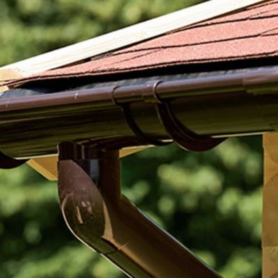 Foto van Interflex dakgootset bruin voor P3555