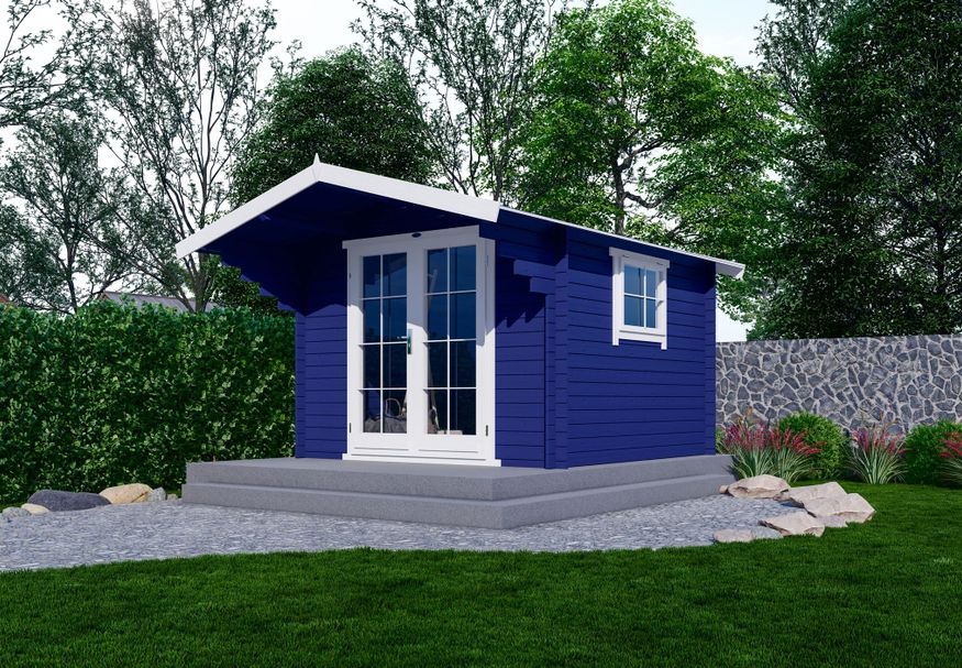 Interflex blokhut 3032 - exterieur gecoat Foto van Interflex blokhut 3032 - exterieur gecoat