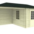 Foto van Interflex blokhut met overkapping 3030 Z - exterieur gecoat