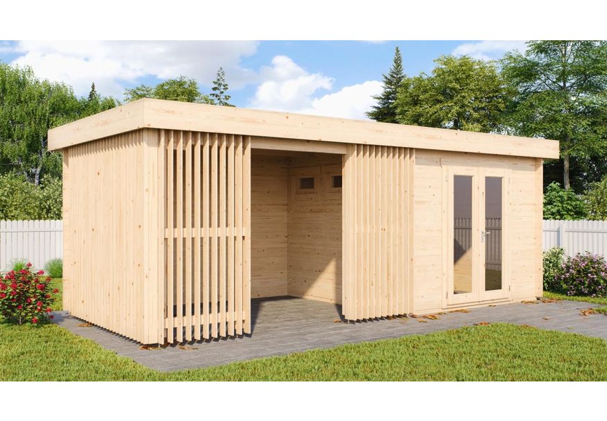 Azalp Blockhaus Jesse 550x300 cm - 30 mm Foto von Azalp Blockhaus Jesse 550x300 cm - 30 mm