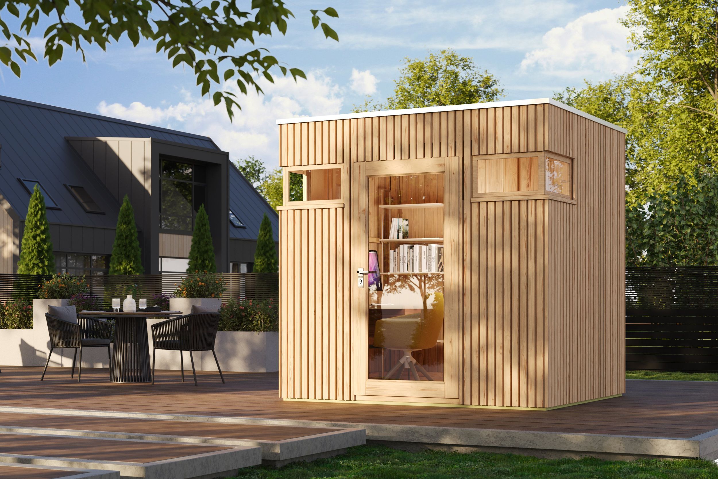 Foto van SmartShed geisoleerde tuinkantoor Kampas