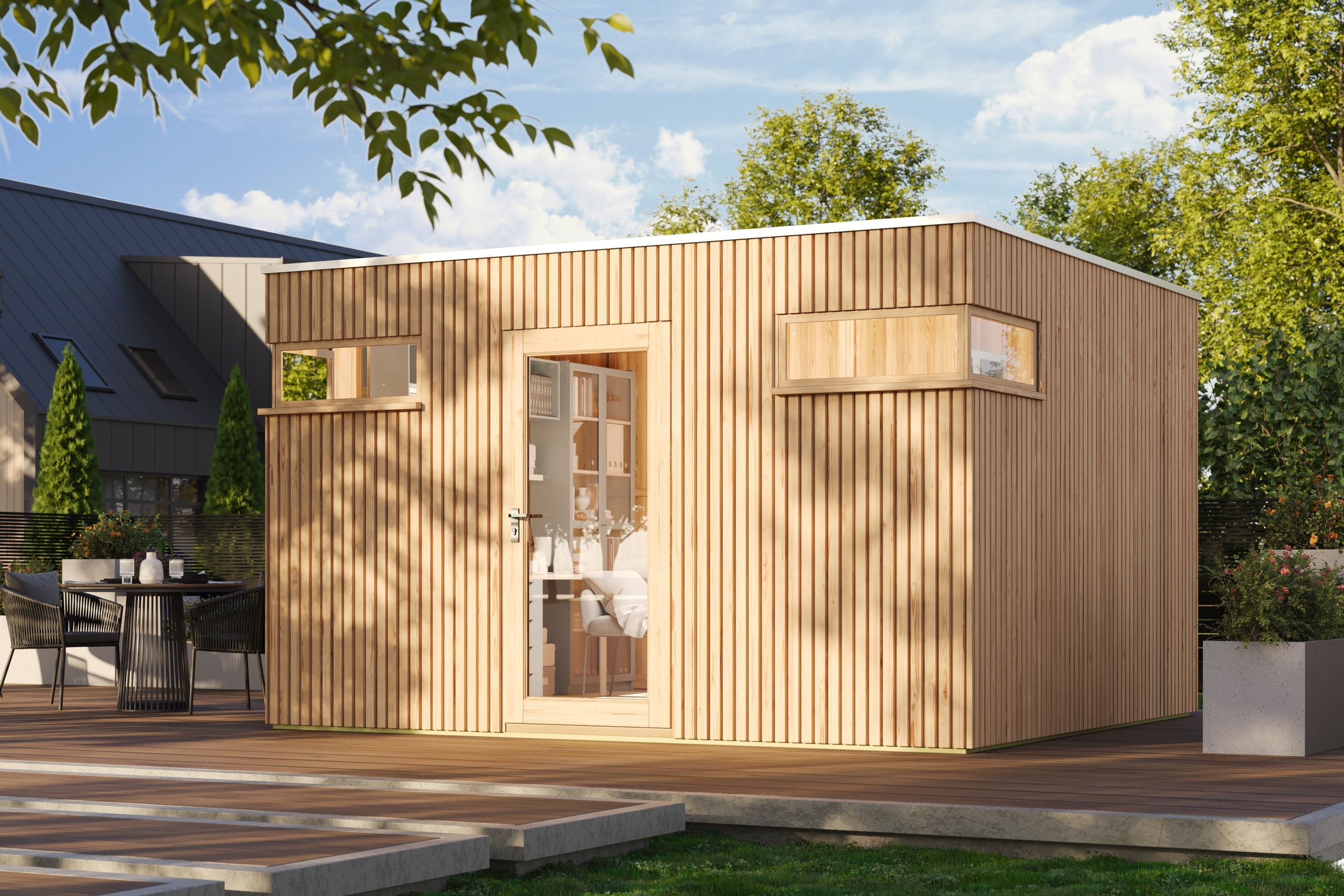 Foto van SmartShed geisoleerde tuinkantoor Kampas